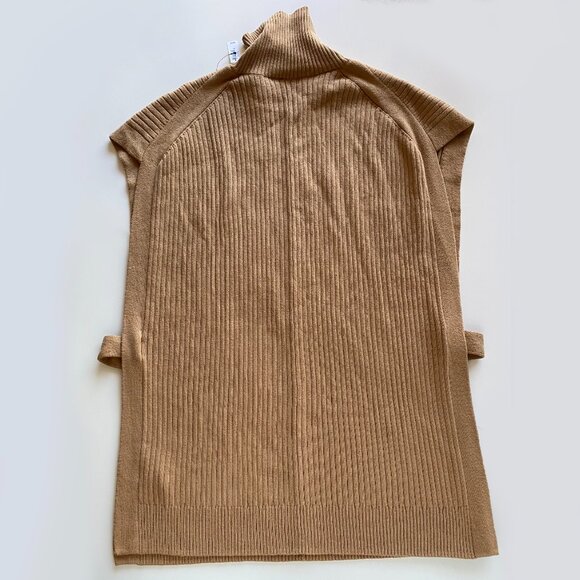 Banana Republic *NWT ($80) Women's Tan Brown Jumper Oversized Poncho Size M/L - Picture 6 of 9